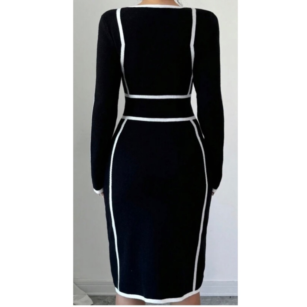 SALE🎈NWOT GORGEOUS SOFT ELEGANT KNIT DRESS WITH DESIGNED TO FLATTER! - Picture 4 of 8
